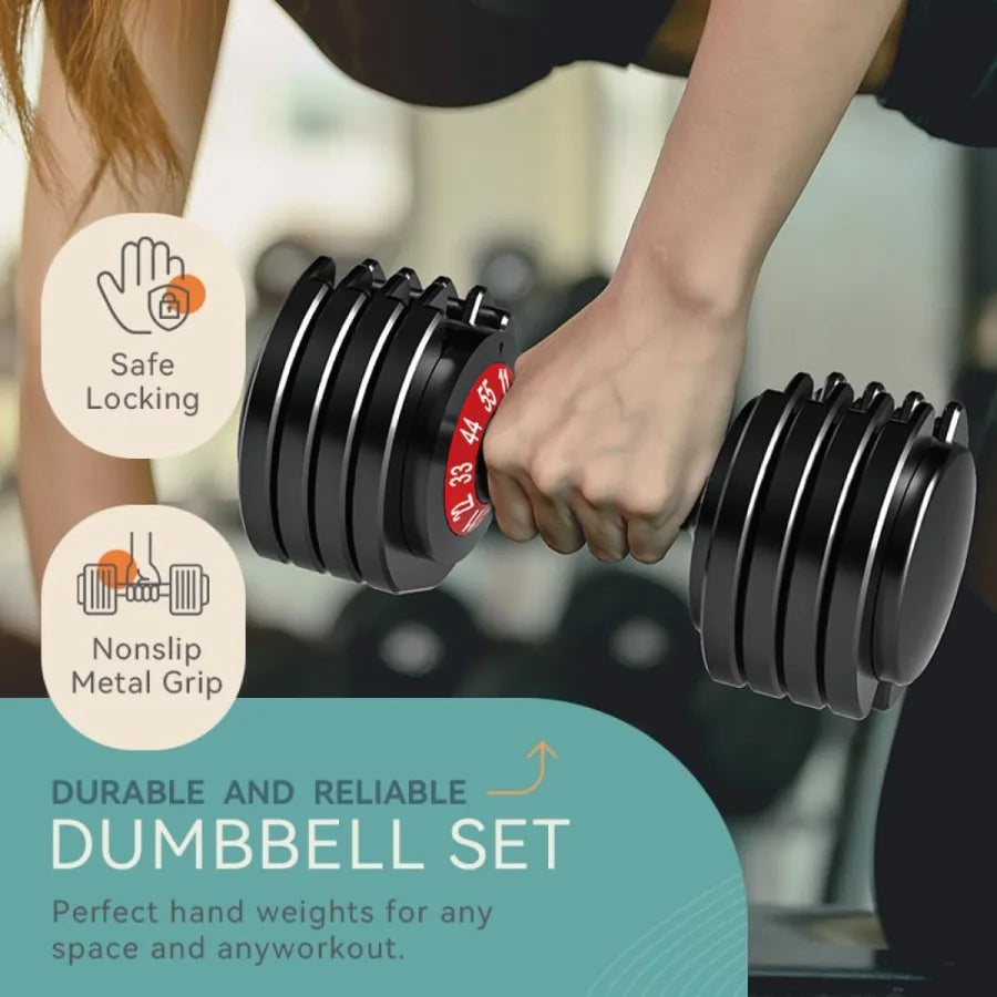 Compact Adjustable Dumbbells Set