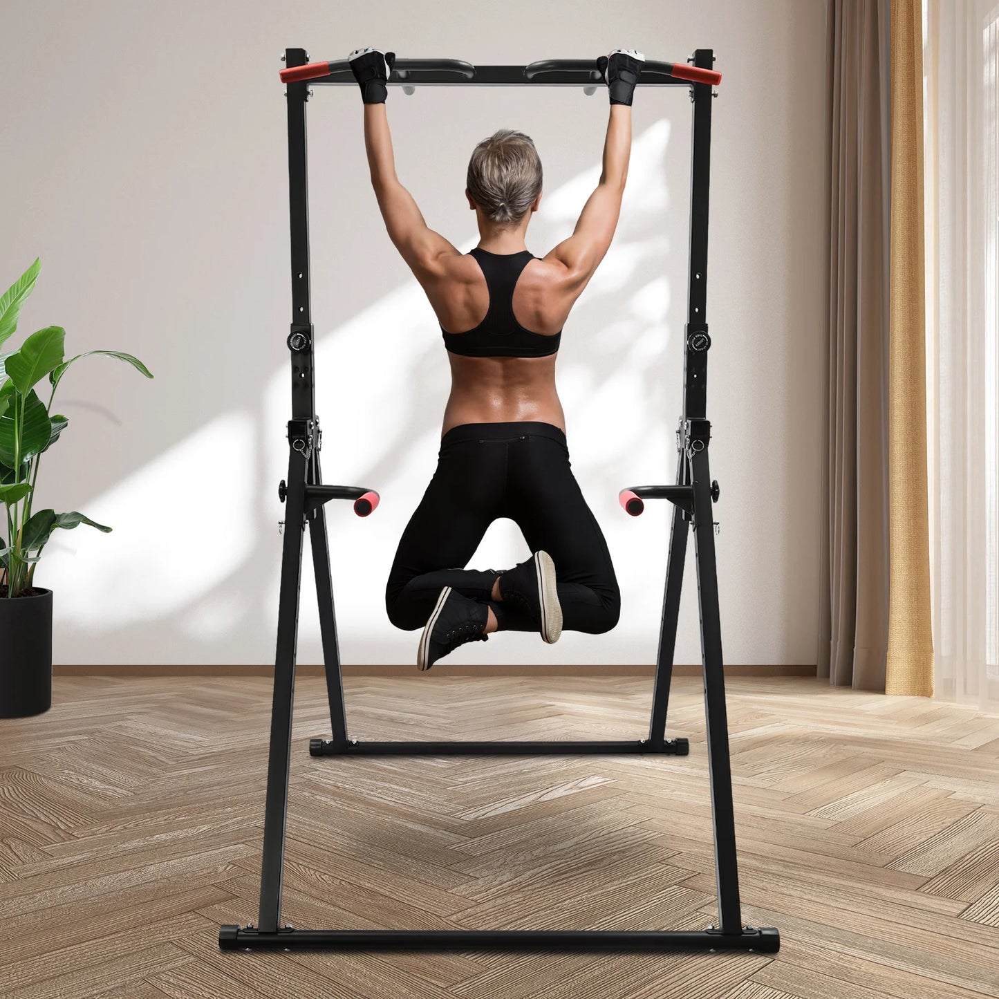 Adjustable Freestanding Pull Up Bar| Multifunctional Home Gym Triangular Pull - up Bar Station| 200kg Load
