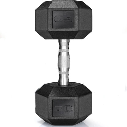 Rubber Hex Dumbbell Set