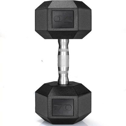 Rubber Hex Dumbbell Set