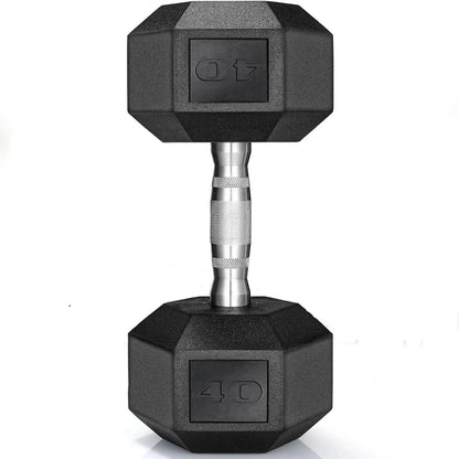 Rubber Hex Dumbbell Set