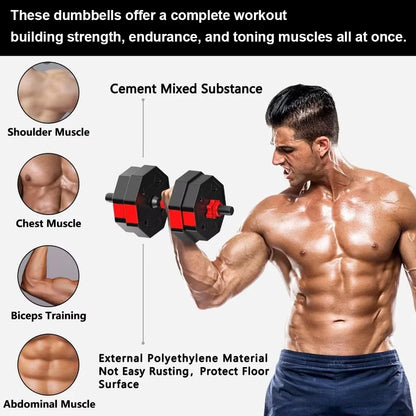 Adjustable Dumbbell to Barbell
