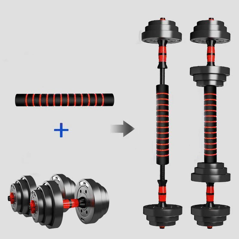 Adjustable Dumbbell to Barbell