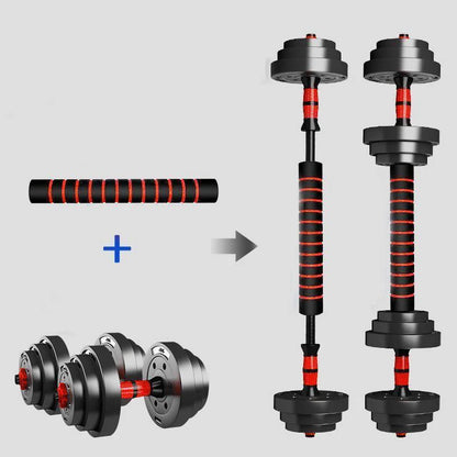 Adjustable Dumbbell to Barbell