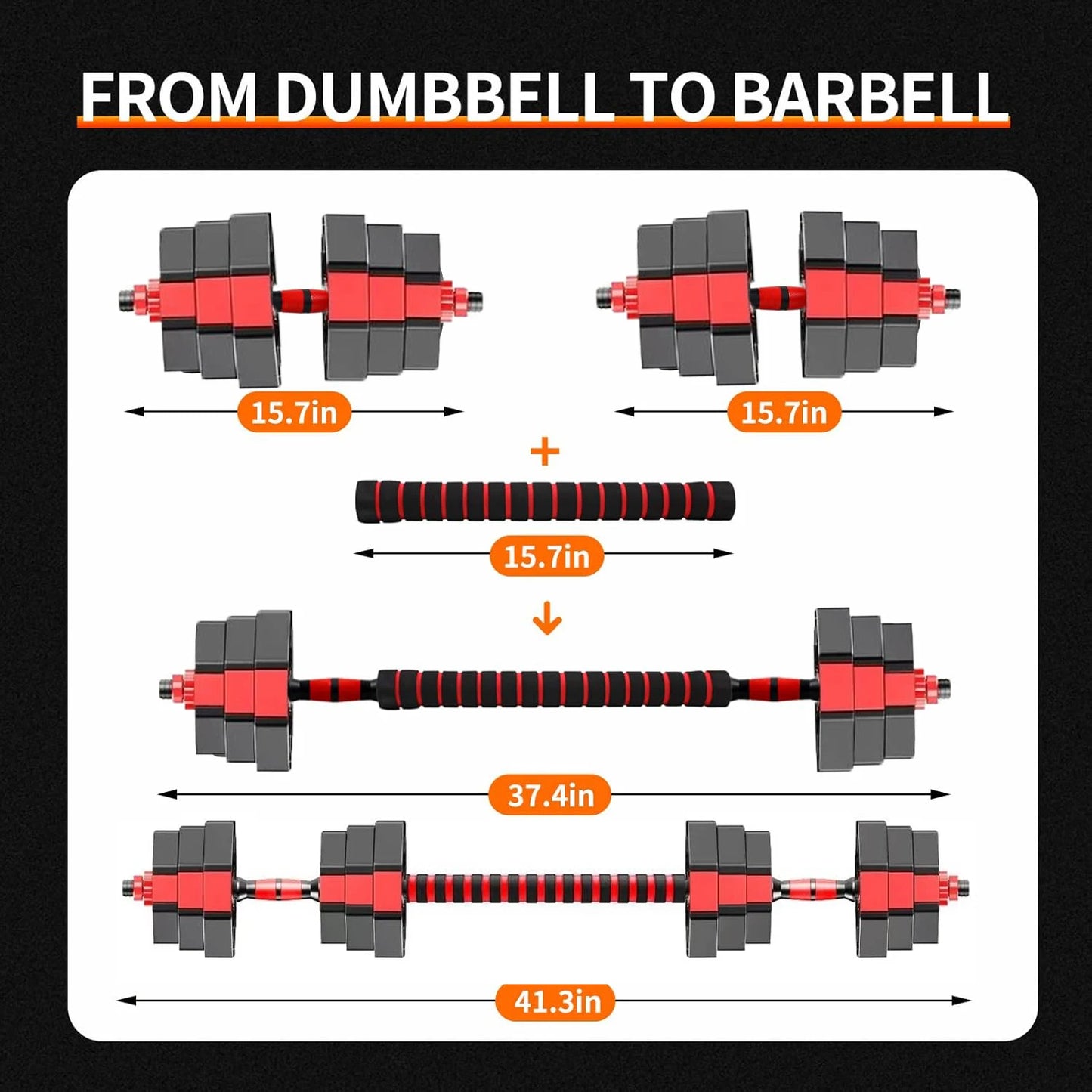 Adjustable Dumbbell to Barbell