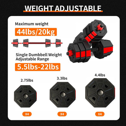 Adjustable Dumbbell to Barbell