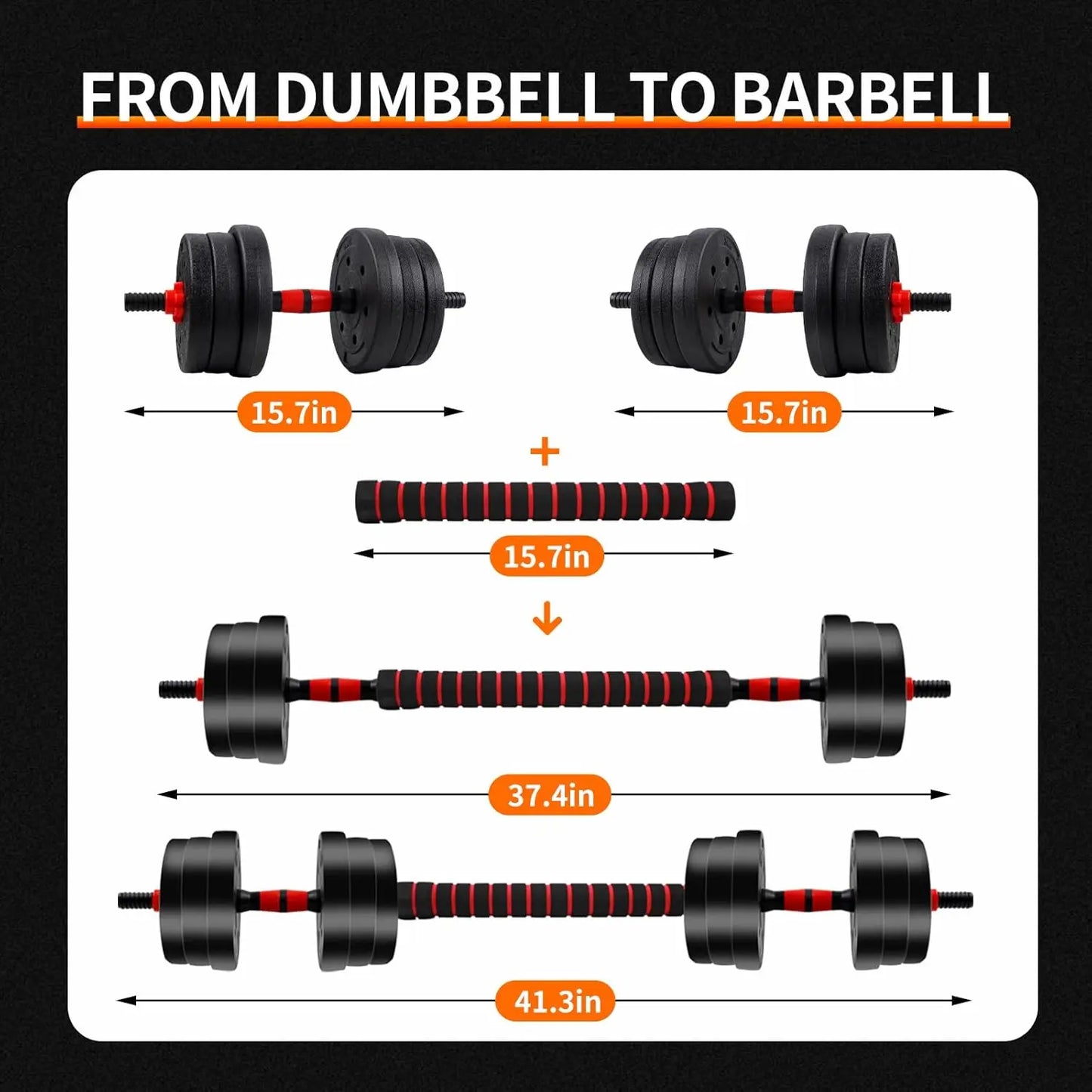 Adjustable Dumbbell to Barbell