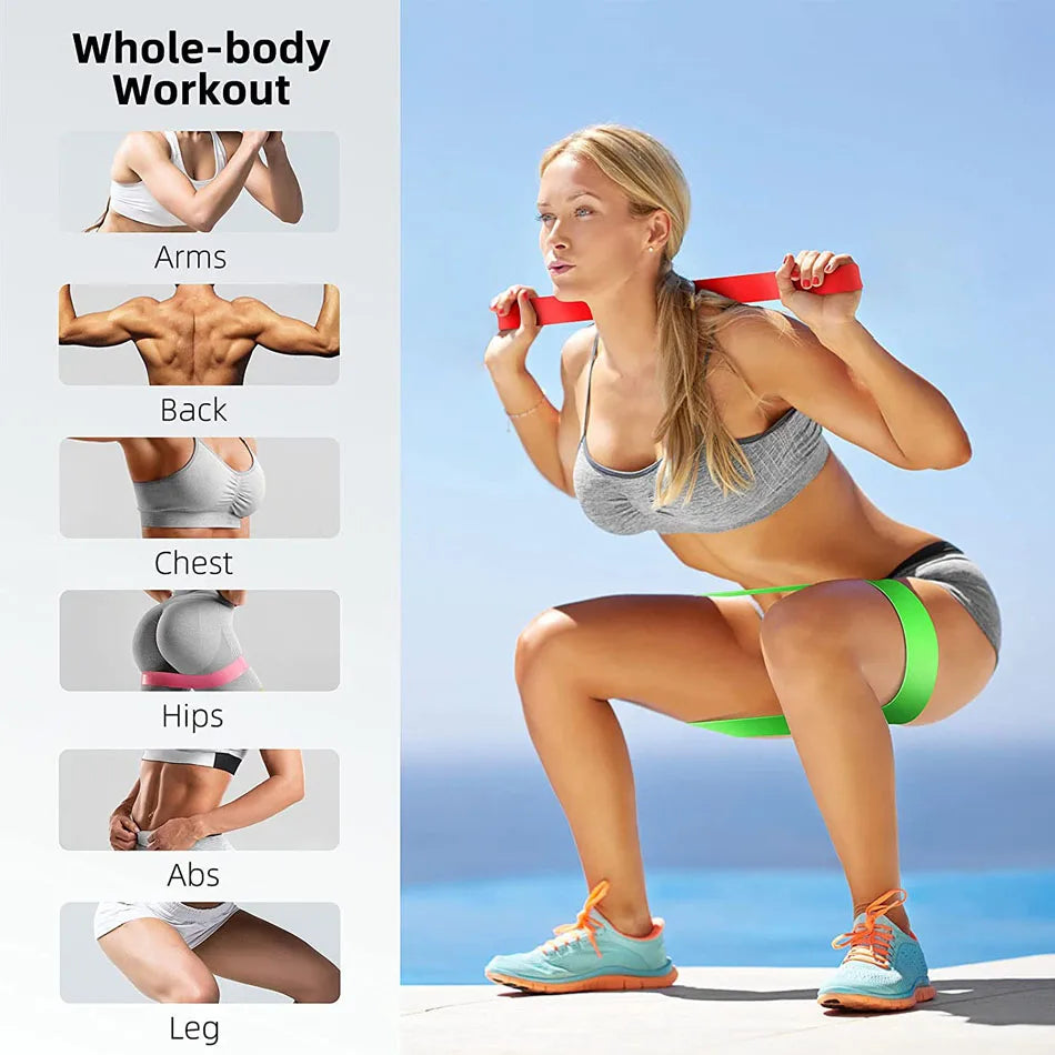 WOSWEIR-Training Resistance Bands Yoga Gym Fitness Gum Pull Up Assist Rubber Band Crossfit Exercise Home Workout Equipment