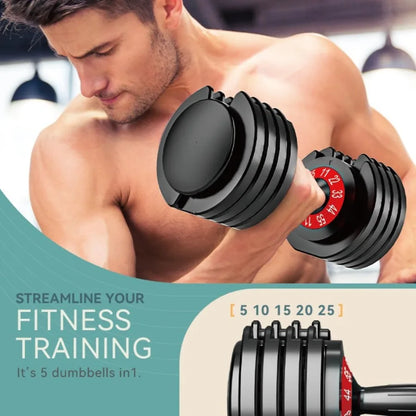 Compact Adjustable Dumbbells Set