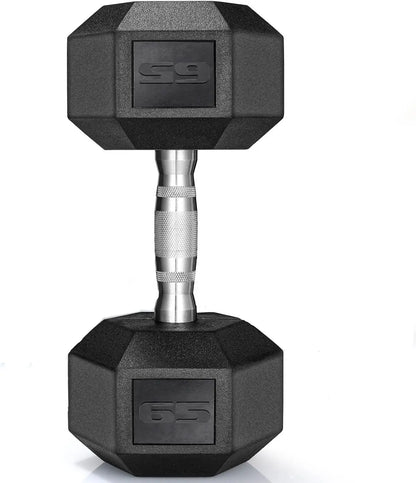 Rubber Hex Dumbbell Set