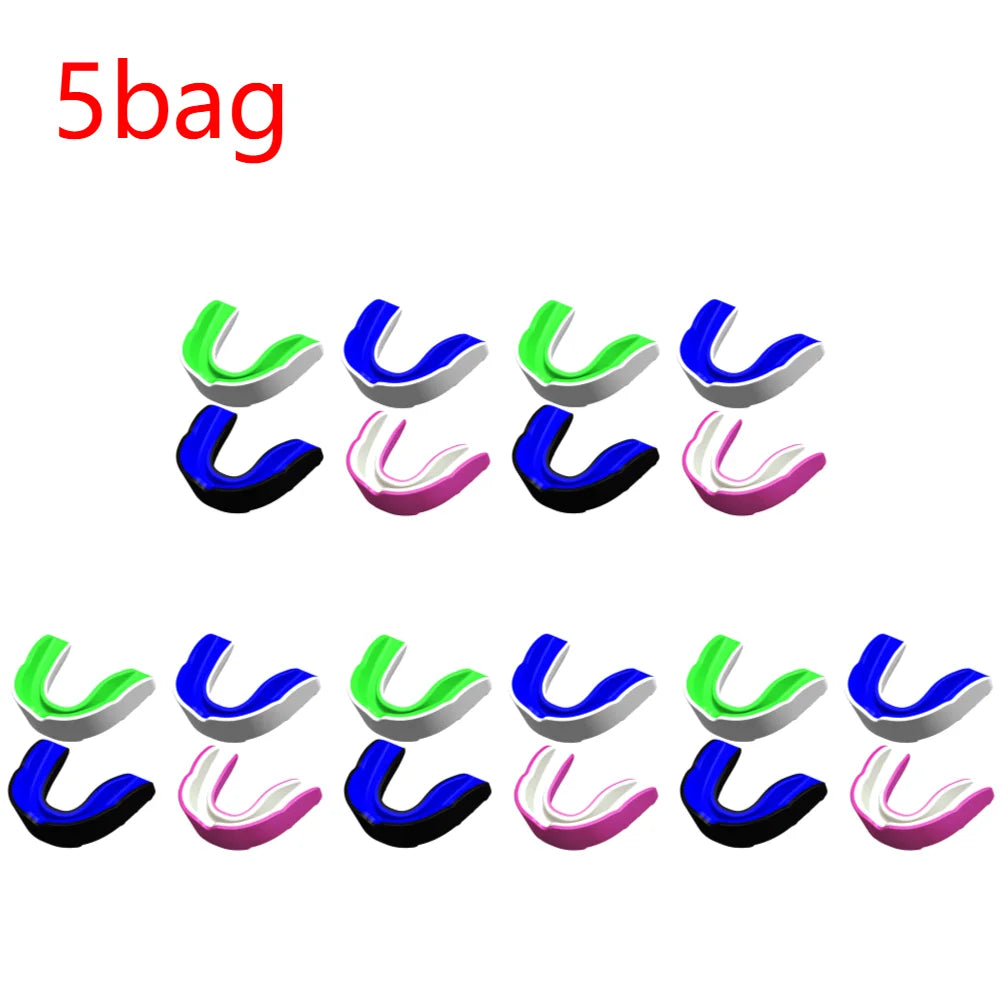 4PCS/bag Mouth Guard Boxing Training Mouthguards for Taekwondo Wrestling Fighting Teeth Protector Sports Football Accessories