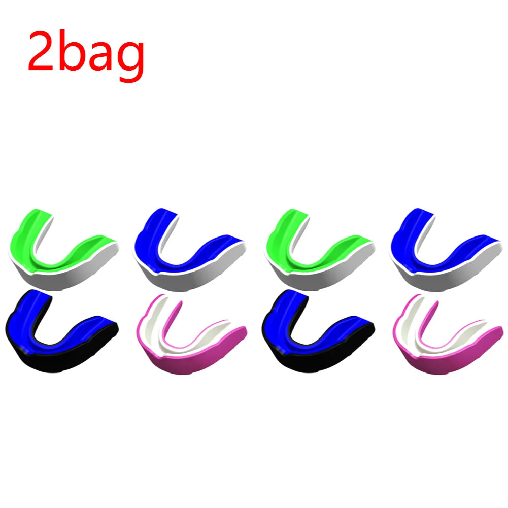4PCS/bag Mouth Guard Boxing Training Mouthguards for Taekwondo Wrestling Fighting Teeth Protector Sports Football Accessories
