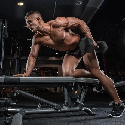 Rubber Hex Dumbbell Set