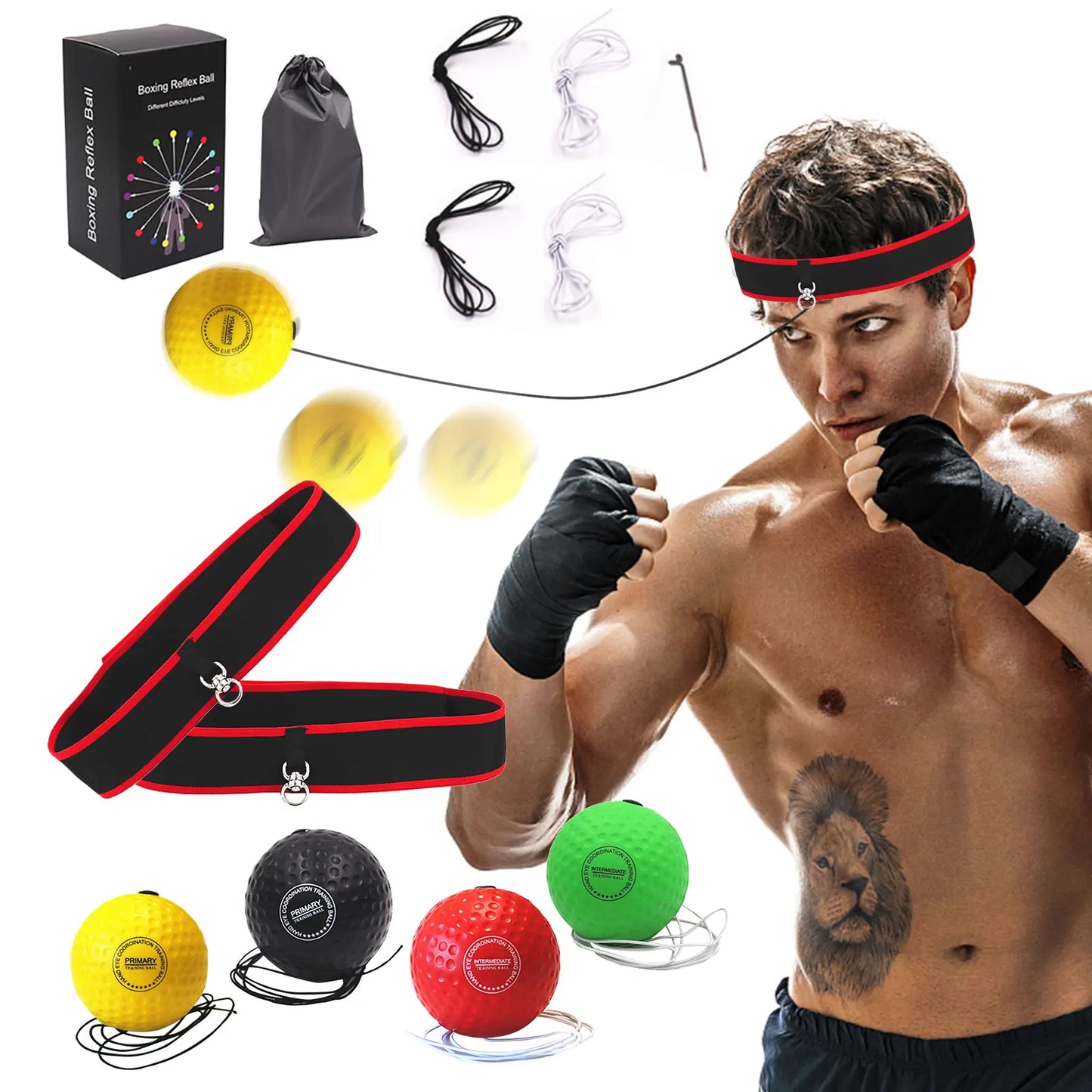 Boxing Reflex Ball Head-mounted