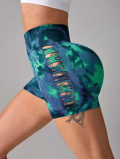 Tie Dye Yoga Shorts