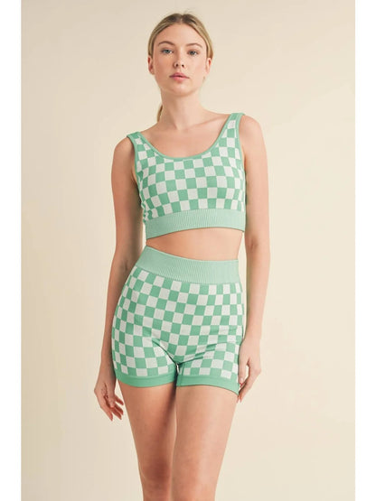 High Waist Shorts Green