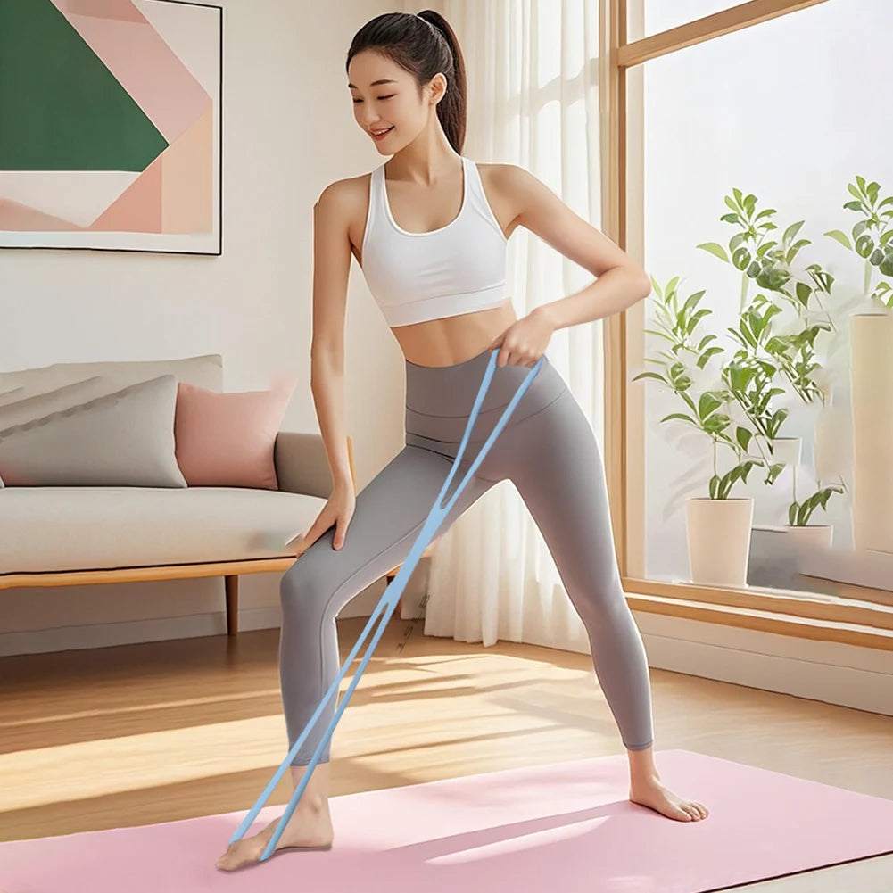 8 Shaped Fitness Resistance Band Fitness Pulling Rope Shoulder Stretch Band for Home Chest Arm Exercise