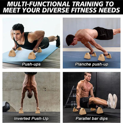 Pair Wooden Push Up Bar