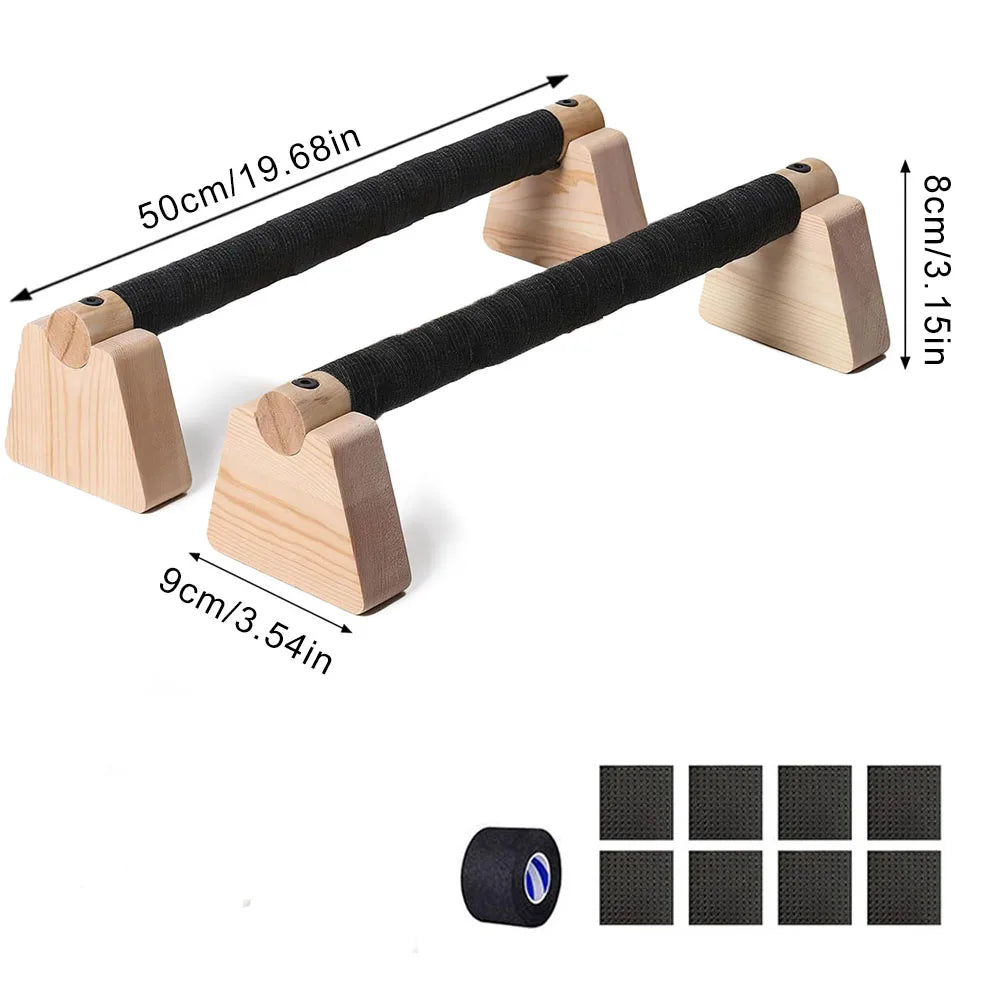 Pair Wooden Push Up Bar