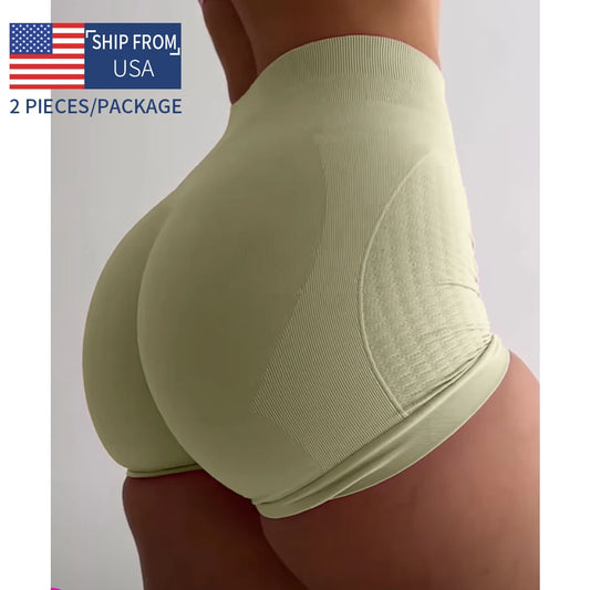 Newly listed price 2Pcs TKITK Shorts Women Soft Workout Tights Fitness Outfits Yoga Shorts Gym Wear Biker Shorts