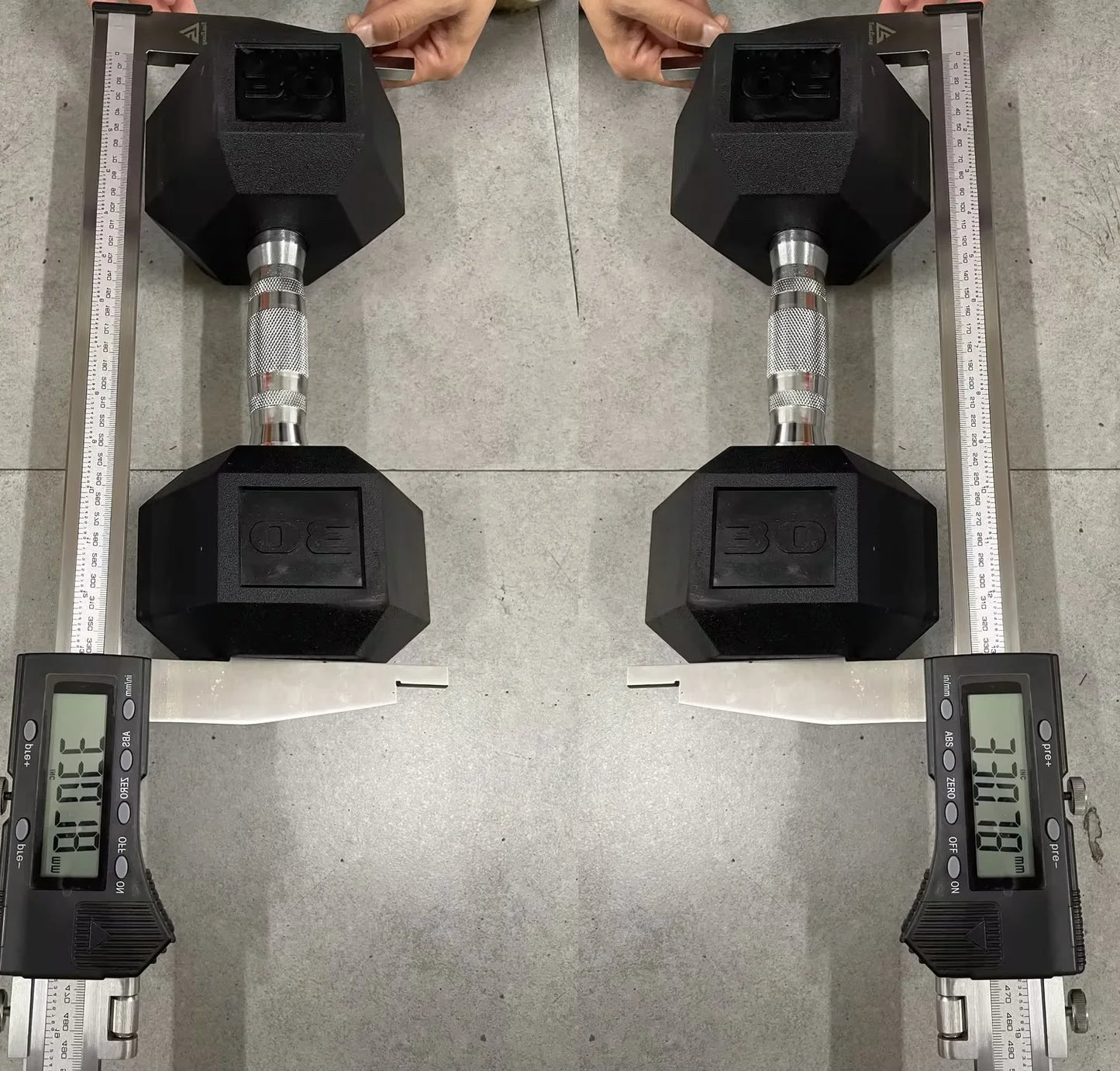 Rubber Hex Dumbbell Set