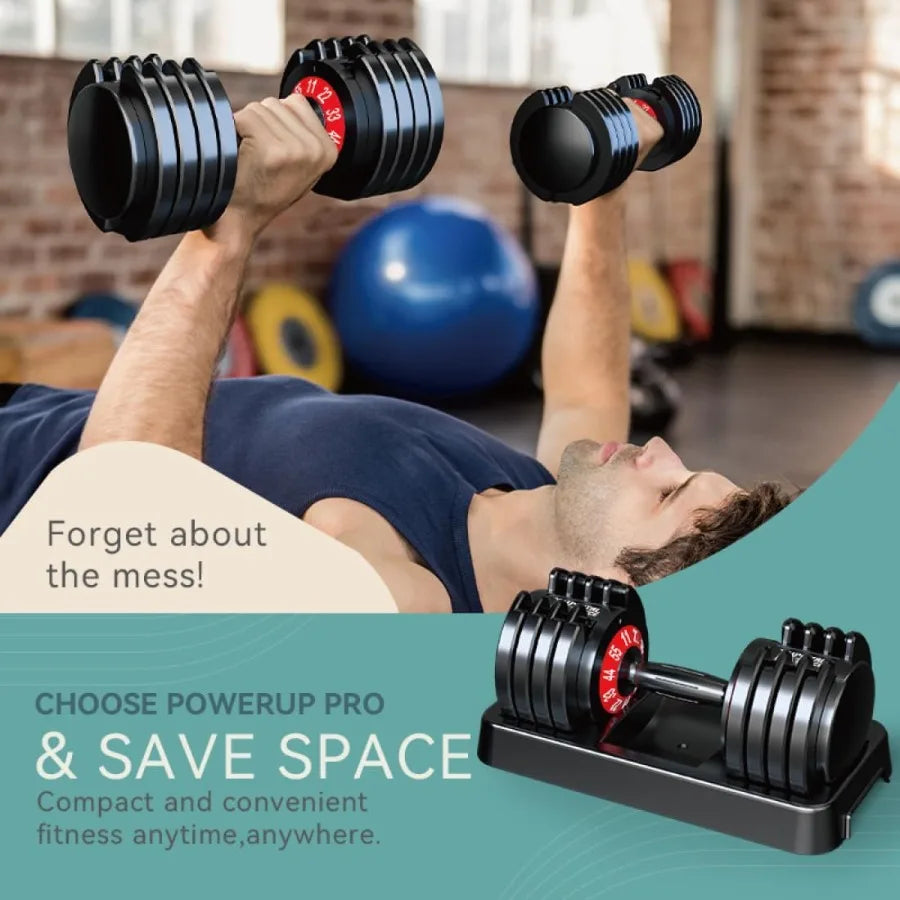 Compact Adjustable Dumbbells Set