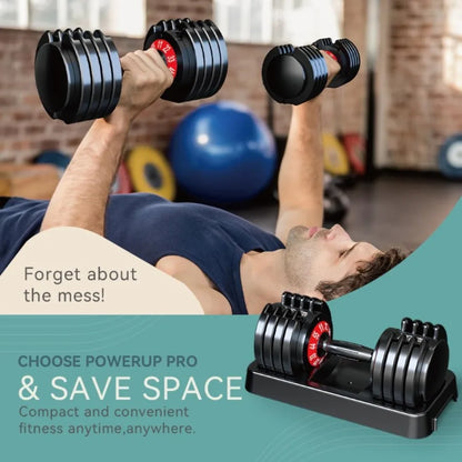 Compact Adjustable Dumbbells Set