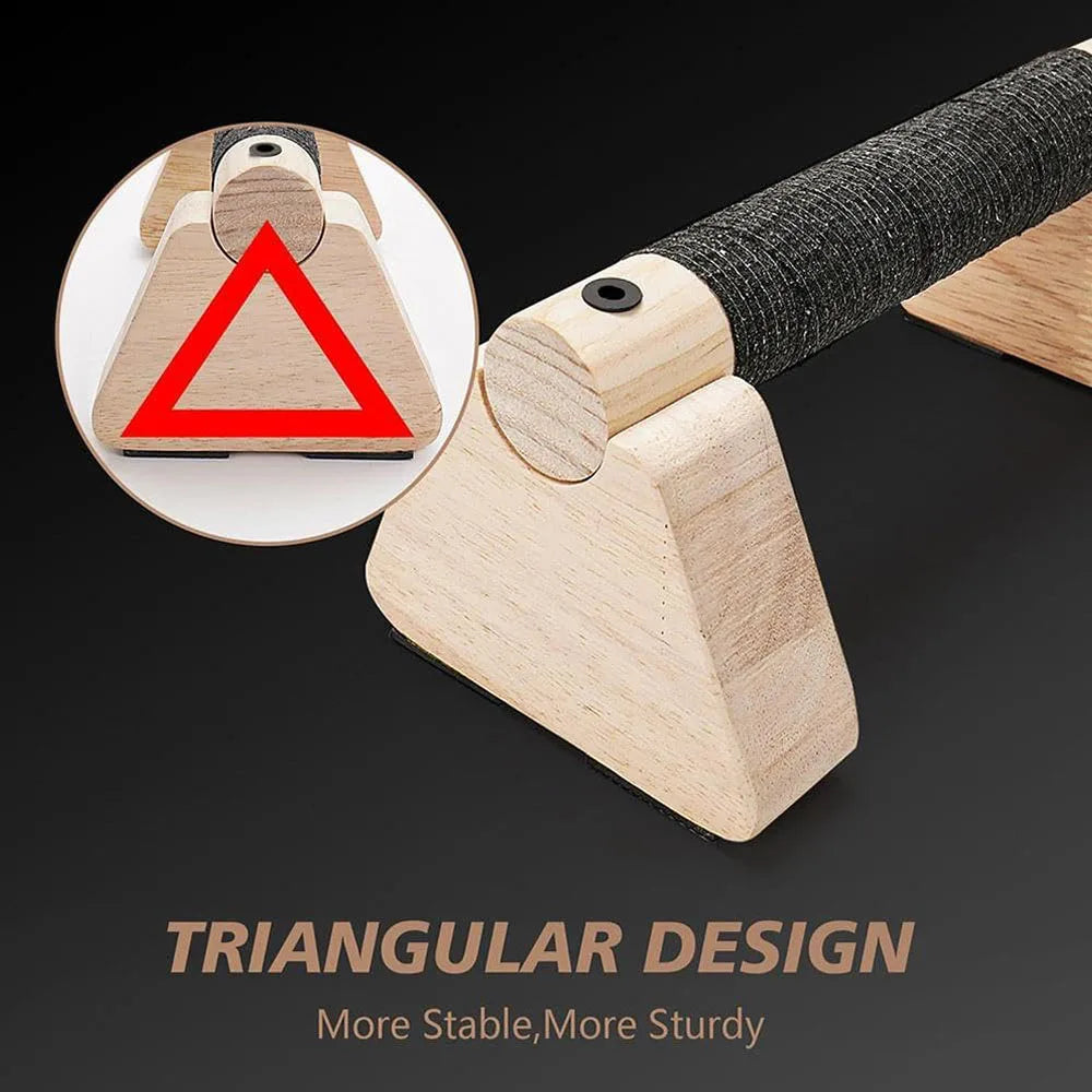Pair Wooden Push Up Bar