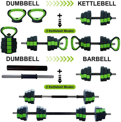 Adjustable Dumbbell to Barbell