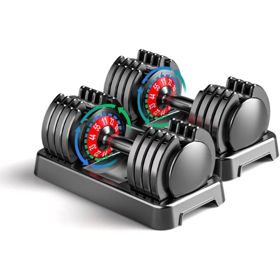 Compact Adjustable Dumbbells Set