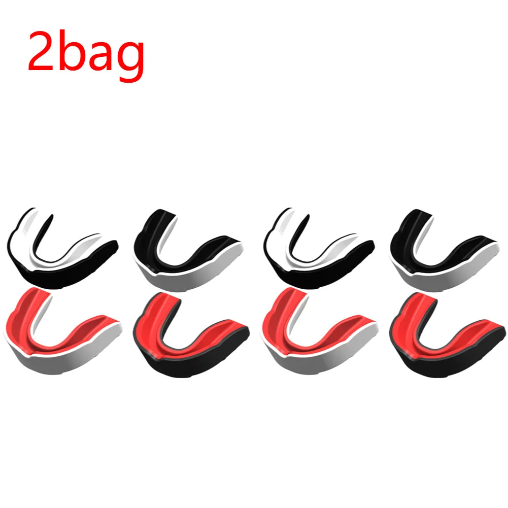 4PCS/bag Mouth Guard Boxing Training Mouthguards for Taekwondo Wrestling Fighting Teeth Protector Sports Football Accessories