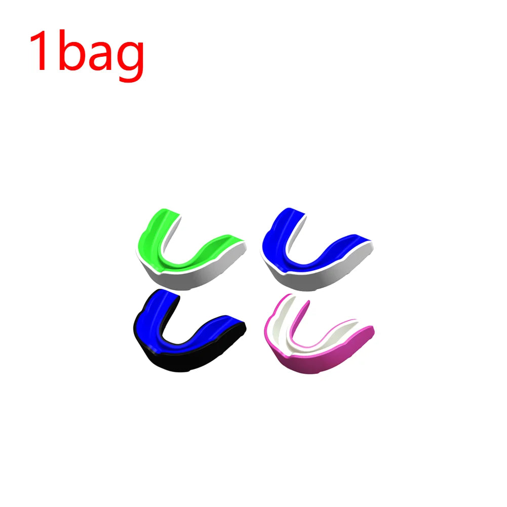 4PCS/bag Mouth Guard Boxing Training Mouthguards for Taekwondo Wrestling Fighting Teeth Protector Sports Football Accessories