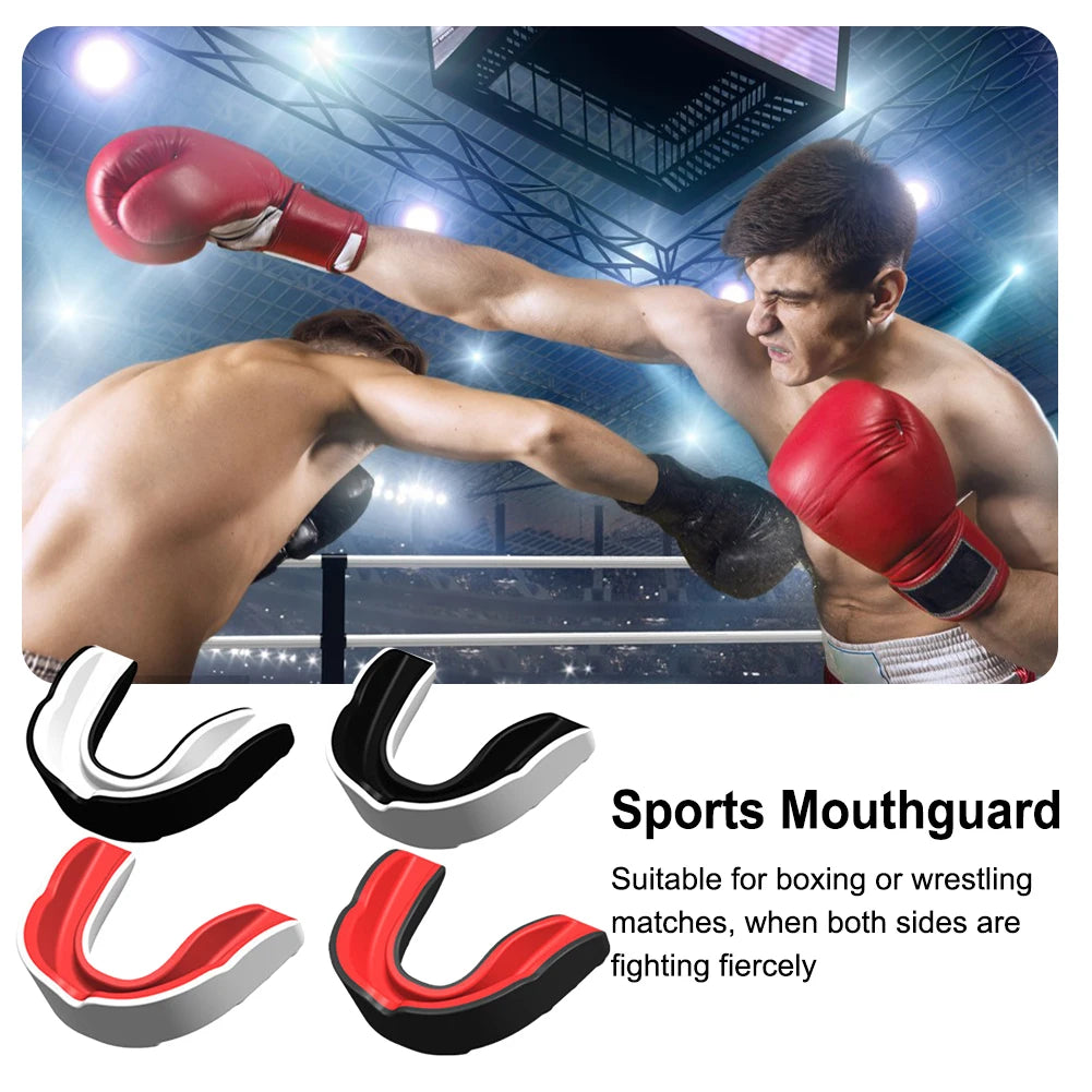 4PCS/bag Mouth Guard Boxing Training Mouthguards for Taekwondo Wrestling Fighting Teeth Protector Sports Football Accessories