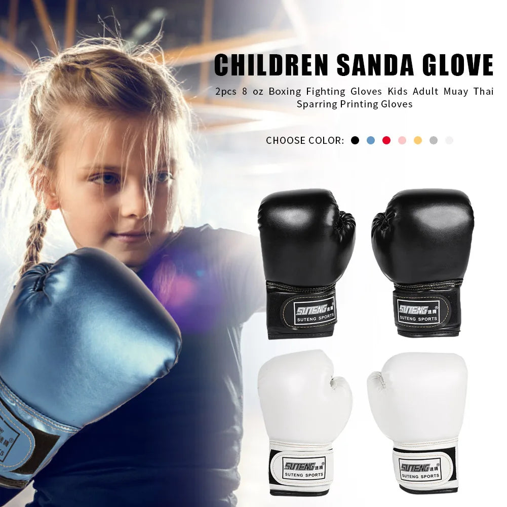 Leather Kickboxing Gloves