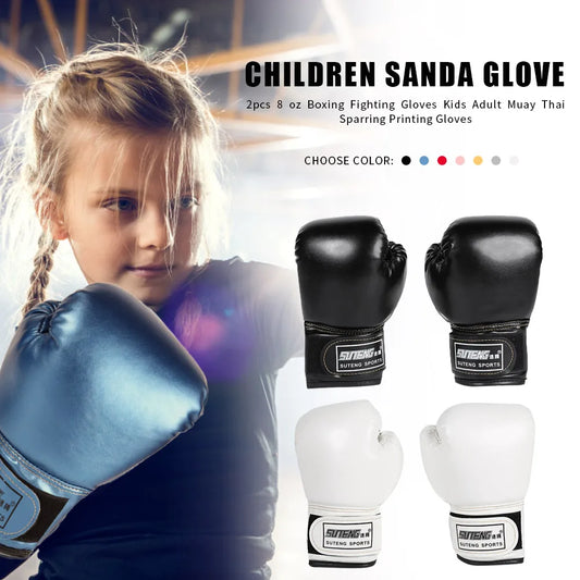 Leather Kickboxing Gloves