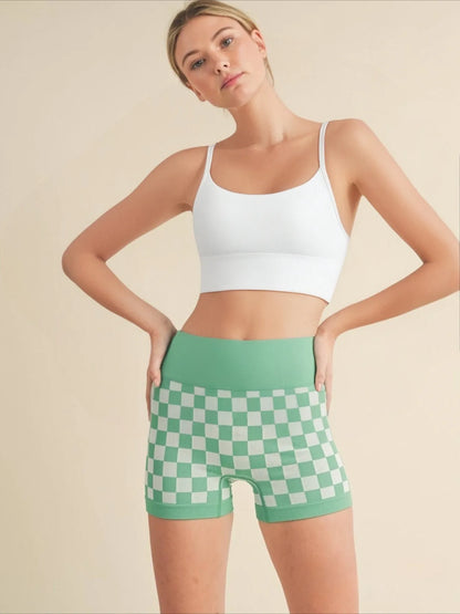 High Waist Shorts Green